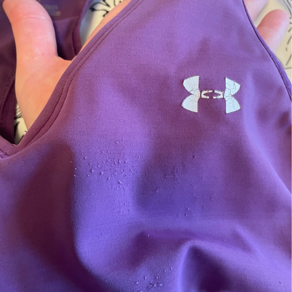 Under Armour Purple Sports Bra - size L - Picture 3 of 6